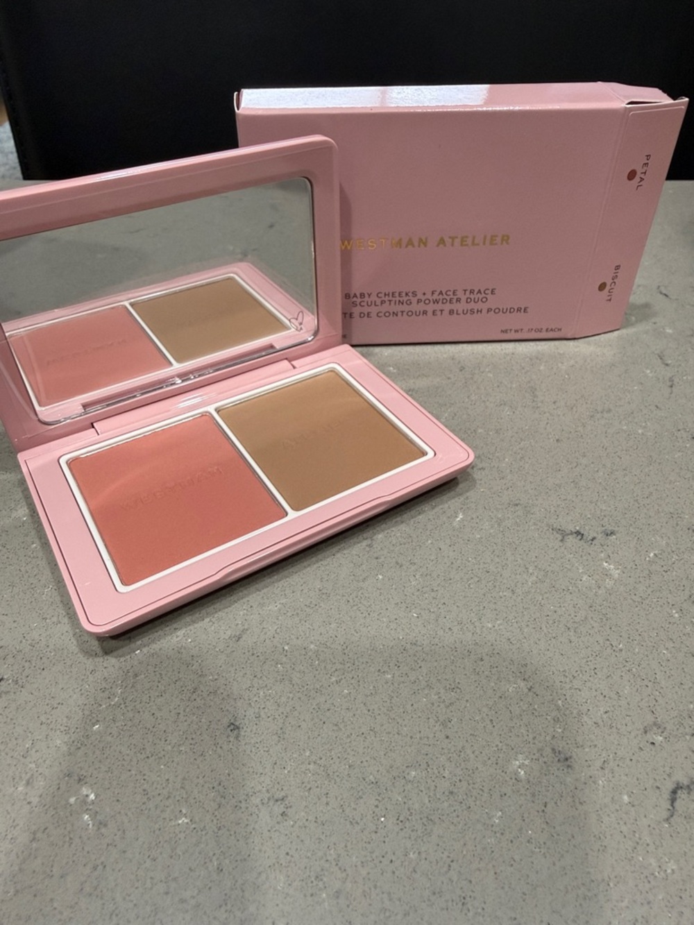 Westman Atelier Baby Cheeks Sculpting Powder Duo - Petal Blush & Biscut Contour